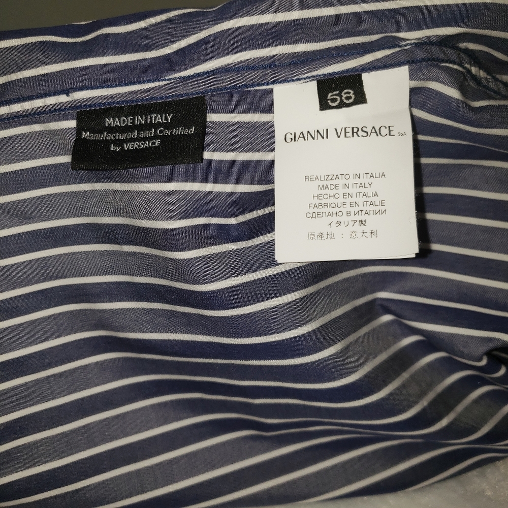 Gianni Versace Men's button up dress shirt size 4X or 58 - Picture 6 of 15
